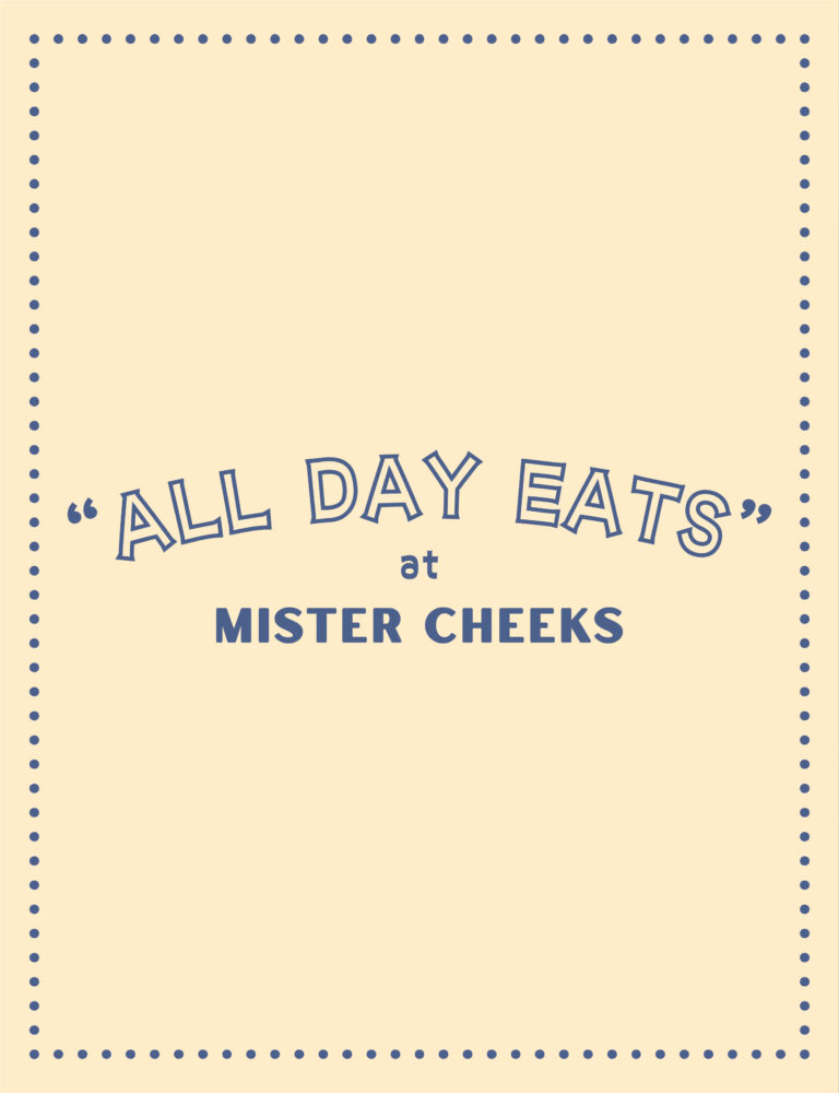 Mister Cheeks branding — branding, Carroll Gardens café